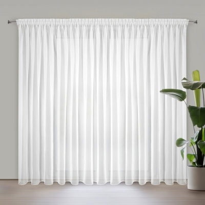 FIRANA GOTOWA LUCY NA TAŚMIE 400 X 250 CM BIAŁY
