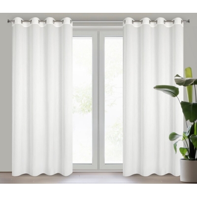 FIRANA GOTOWA MELINDA 135 X 250 CM BIAŁY