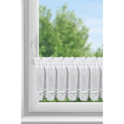FIRANA GOTOWA LISA NA TAŚMIE 150 X 30 CM BIAŁY