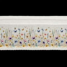 FIRANA GOTOWA ROZALIE NA TAŚMIE 150 X 30 CM BIAŁY