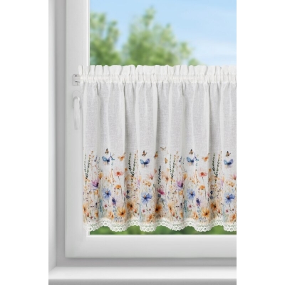 FIRANA GOTOWA ROZALIE NA TAŚMIE 150 X 60 CM BIAŁY