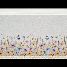 FIRANA GOTOWA ROZALIE NA TAŚMIE 150 X 60 CM BIAŁY