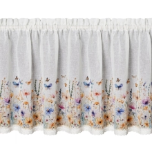 FIRANA GOTOWA ROZALIE NA TAŚMIE 150 X 60 CM BIAŁY
