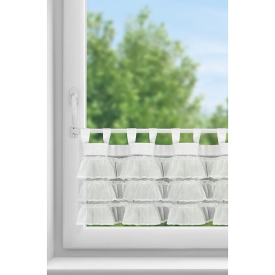 FIRANA GOTOWA LILIA 1 NA SZELKACH 150 X 45 CM BIAŁY