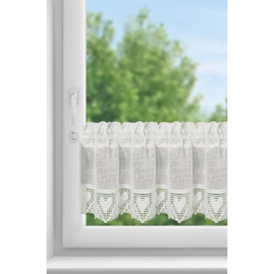 FIRANA GOTOWA DORIS NA TAŚMIE 150 X 30 CM KREMOWY