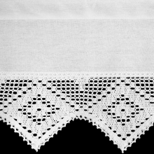 FIRANA GOTOWA ISAAC NA TAŚMIE 150 X 30 CM BIAŁY