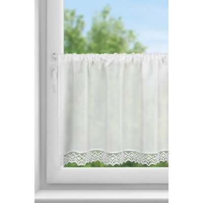 FIRANA GOTOWA CLARIE NA TAŚMIE 150 X 60 CM BIAŁY