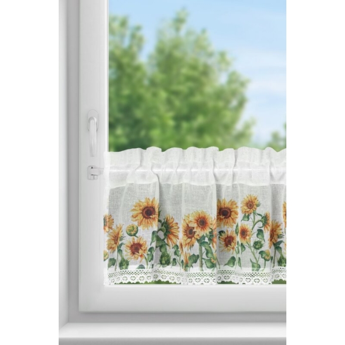 FIRANA GOTOWA HELIA NA TAŚMIE 150 X 30 CM BIAŁY