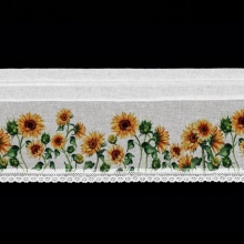 FIRANA GOTOWA HELIA NA TAŚMIE 150 X 30 CM BIAŁY