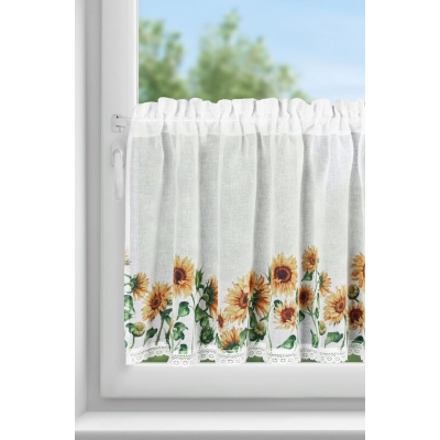 FIRANA GOTOWA HELIA NA TAŚMIE 150 X 60 CM BIAŁY