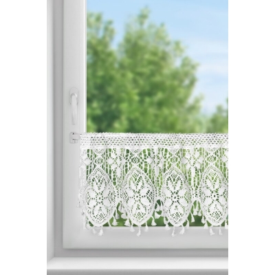 FIRANA GOTOWA MOLY NA TAŚMIE 150 X 30 CM BIAŁY