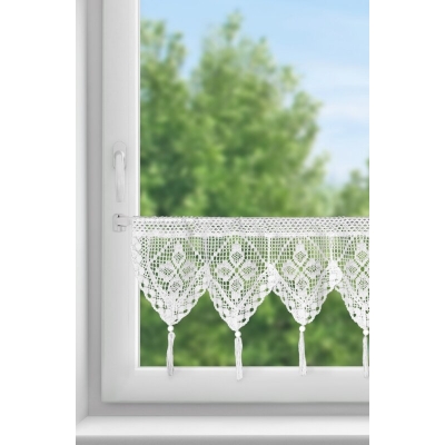 FIRANA GOTOWA MARTHA NA TAŚMIE 150 X 30 CM BIAŁY