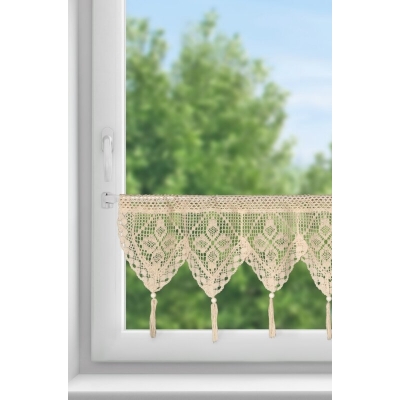 FIRANA GOTOWA MARTHA NA TAŚMIE 150 X 30 CM JASNOBEŻOWY