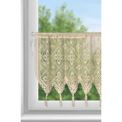 FIRANA GOTOWA MARTHA NA TAŚMIE 150 X 60 CM JASNOBEŻOWY