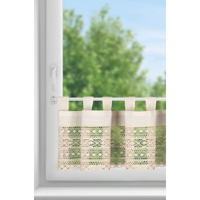 FIRANA GOTOWA MADDELINE NA SZELKACH 150 X 35 CM JASNOBEŻOWY