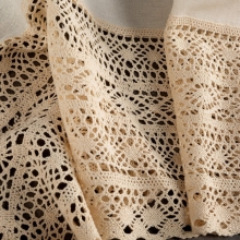FIRANA GOTOWA MADDELINE NA SZELKACH 150 X 35 CM JASNOBEŻOWY