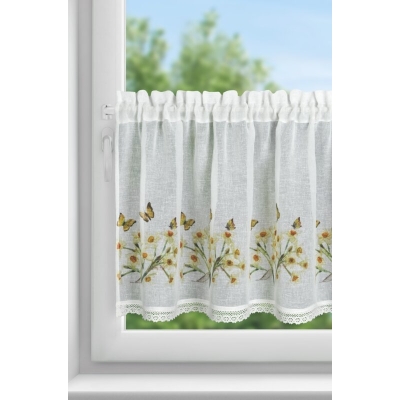 FIRANA GOTOWA FLORA 150 X 60 CM BIAŁY