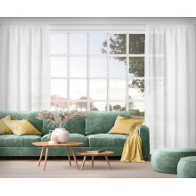 FIRANA GOTOWA MARGO NA TAŚMIE 140 X 270 CM BIAŁY