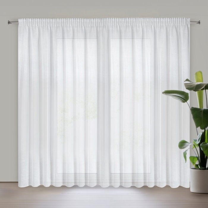 FIRANA GOTOWA VIOLA NA TAŚMIE 300 X 250 CM BIAŁY