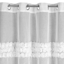 FIRANA GOTOWA ROSALIE 140 X 250 CM BIAŁY