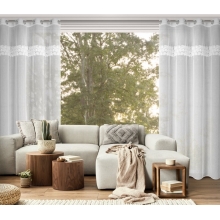 FIRANA GOTOWA ROSALIE 140 X 250 CM BIAŁY