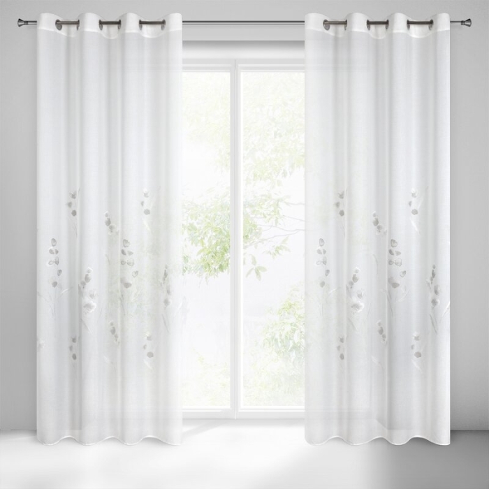 FIRANA GOTOWA ISABEL 140 X 250 CM BIAŁY