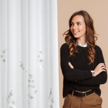 FIRANA GOTOWA ISABEL 140 X 250 CM BIAŁY