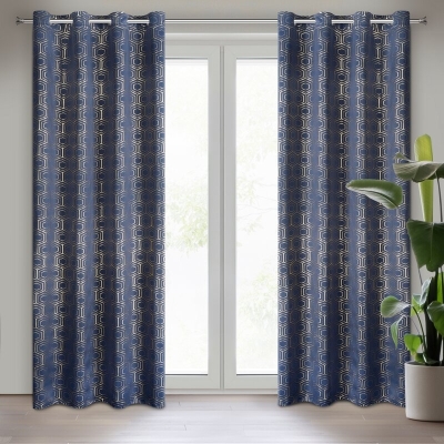 ZASŁONA GOTOWA KAJA 135 X 250 CM GRANATOWY