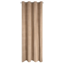 ZASŁONA GOTOWA MELANIE 140 X 250 CM CIEMNOBEŻOWY