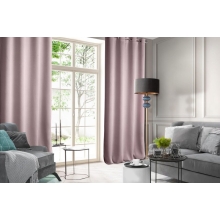 ZASŁONA GOTOWA D91 ROSA NA TAŚMIE 140 X 270 CM PUDROWY RÓŻ