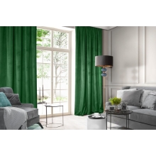 ZASŁONA GOTOWA D91 ROSA NA TAŚMIE 135 X 300 CM CIEMNOZIELONY