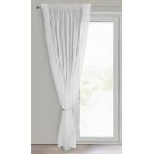 FIRANA GOTOWA LUISA NA TAŚMIE 140 X 270 CM BIAŁY