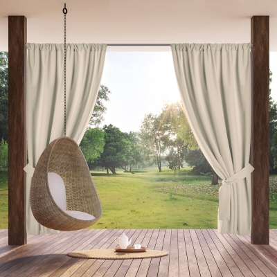 ZASŁONA GOTOWA GARDEN NA TAŚMIE 155 X 200 CM JASNOBEŻOWY