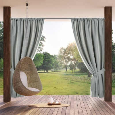 ZASŁONA GOTOWA GARDEN NA TAŚMIE 155 X 200 CM SREBRNY