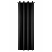ZASŁONA GOTOWA RITA 140 X 250 CM CZARNY
