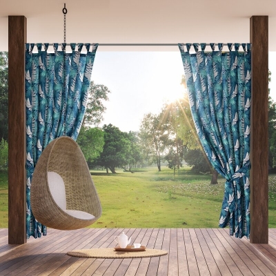 ZASŁONA GOTOWA GARDEN 9 NA SZELKACH 155 X 220 CM TURKUSOWY