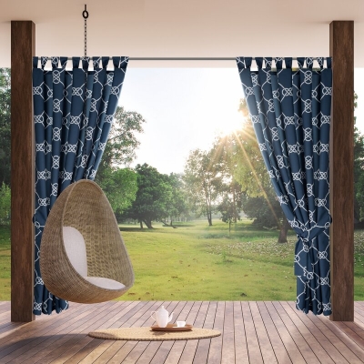 ZASŁONA GOTOWA GARDEN 14 NA SZELKACH 155 X 200 CM GRANATOWY