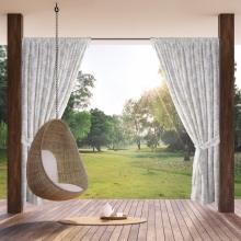 ZASŁONA GOTOWA GARDEN 12 NA TAŚMIE 155 X 200 CM KREMOWY
