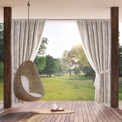 ZASŁONA GOTOWA GARDEN 15 NA TAŚMIE 155 X 200 CM PUDROWY