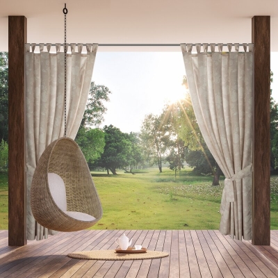 ZASŁONA GOTOWA GARDEN 15 NA SZELKACH 155 X 220 CM PUDROWY