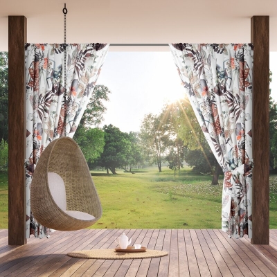 ZASŁONA GOTOWA GARDEN 21 NA TAŚMIE 155 X 200 CM BIAŁY