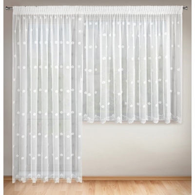 FIRANA GOTOWA DEK 400 X 160 CM BIAŁY