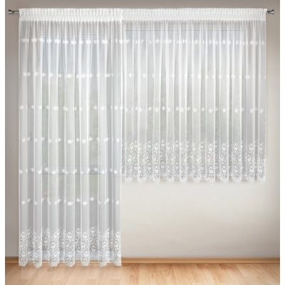 FIRANA GOTOWA DEK 400 X 160 CM BIAŁY