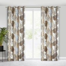 ZASŁONA GOTOWA D91 KORFU 140 X 250 CM BRĄZOWY