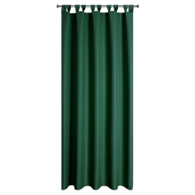 ZASŁONA GOTOWA GARDEN NA SZELKACH 155 X 240 CM CIEMNOZIELONY