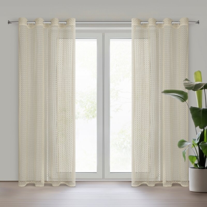 FIRANA GOTOWA MIRELLA 140 X 250 CM BEŻOWY