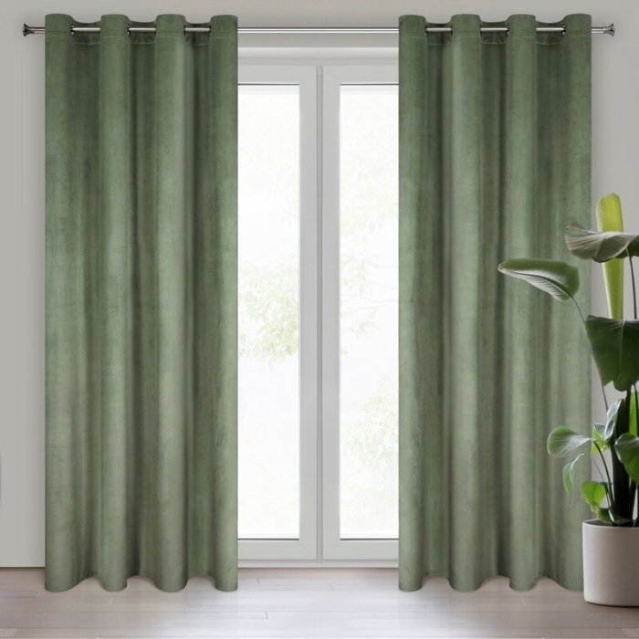 ZASŁONA GOTOWA D91 ROSA 140 X 250 CM OLIWKOWY