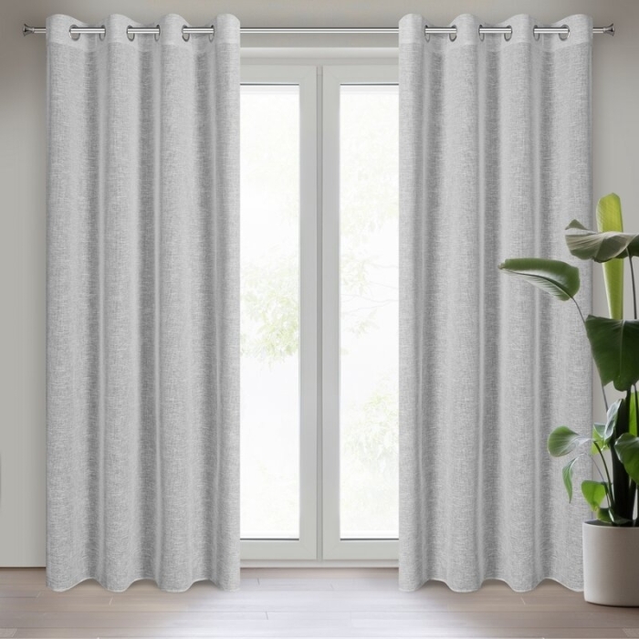 ZASŁONA GOTOWA AMARI 140 X 250 CM STALOWY