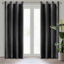 ZASŁONA GOTOWA D91 ROSA 140 X 250 CM CZARNY