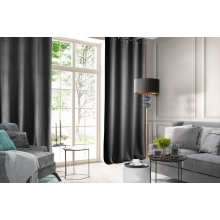 ZASŁONA GOTOWA D91 ROSA 140 X 250 CM CZARNY